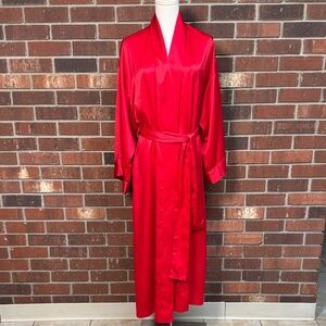 Natori Vibrant Red Satin Robe